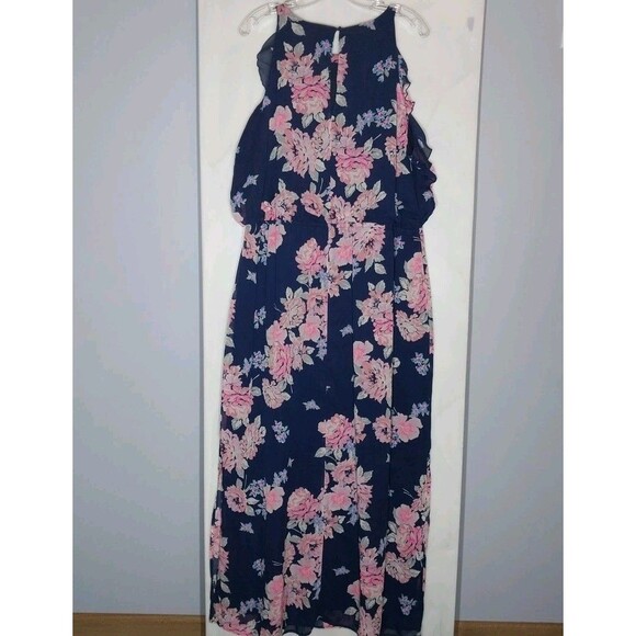 Old Navy Maxi Dress XXL Sheer Overlay Chiffon Lined Cottagecore Boho Romantic - Picture 4 of 8